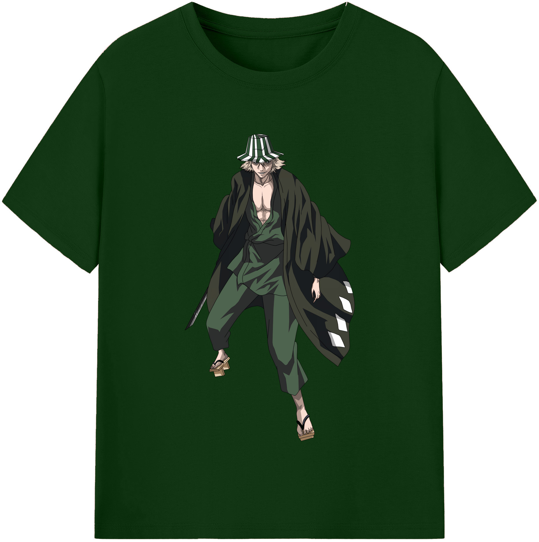 （画像用） "ブリーチ 浦原 喜助（うらはら きすけ） BLEACH Urahara Kisuke " 綿100％半袖Tシャツ（フロントプリント）